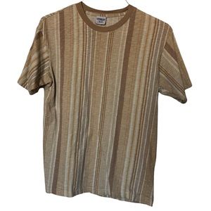 mens striped tan t shirt